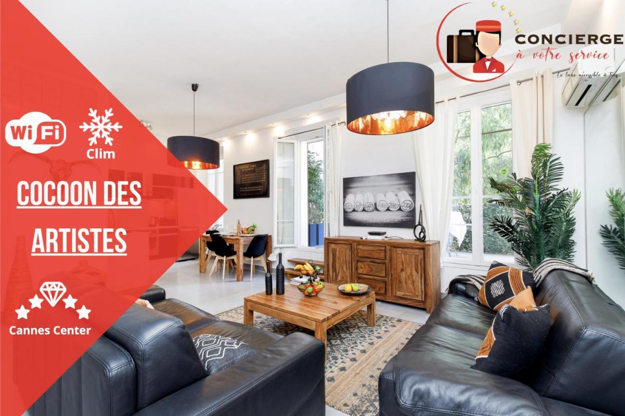Le Cocon Des Artistes - Coeur De Cannes - Spacieux - Terrasse - Clim Exterior foto